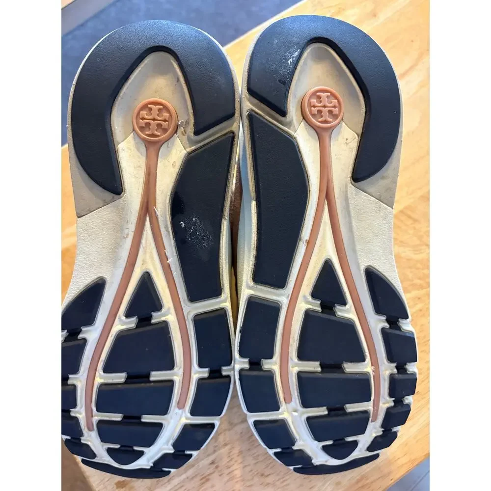 Tory Burch Sawyer  Pink and Beige Sneakers Sz 9